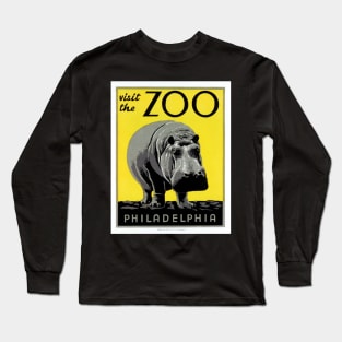 Restored Philadelphia Zoo Promotional Poster Created for the WPA Long Sleeve T-Shirt